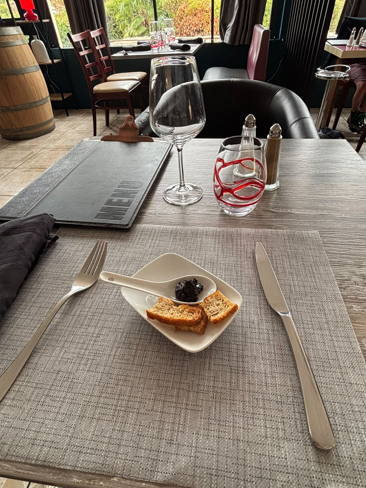 Amuse-bouche servi à table