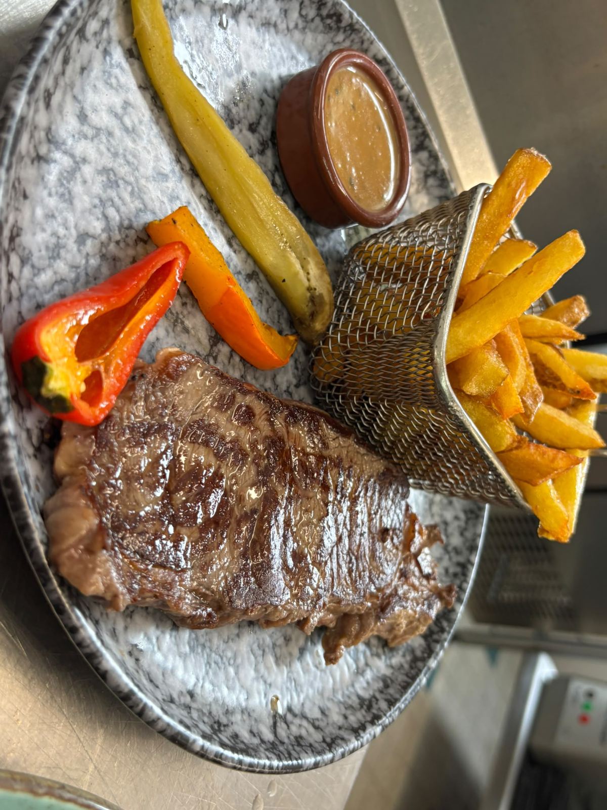 Pièce de bœuf et frites maison